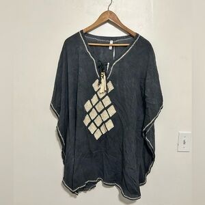 NWT boho beach swim cover up one size